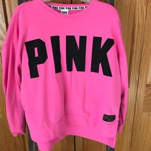 Pink sweatshirt and tie dye cutoff tank top deal